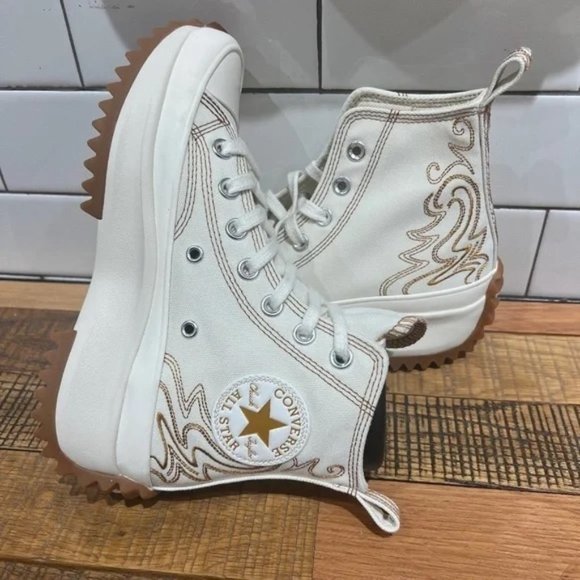 Converse Shoes - Converse Run Star Hike Platform High Western Embroidery New Women's